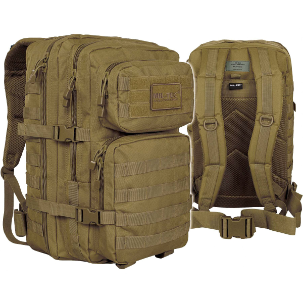 Рюкзак тактичний великий MIL-TEC US Assault Large 36L Coyote - фото