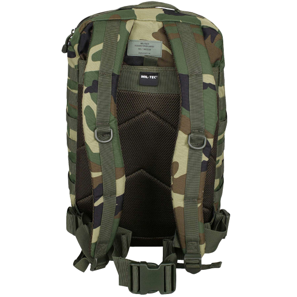 Рюкзак тактичний великий MIL-TEC US Assault Large 36L Woodland - фото №3