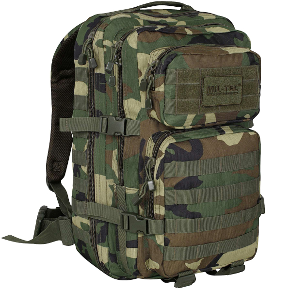 Рюкзак тактичний великий MIL-TEC US Assault Large 36L Woodland - фото №4