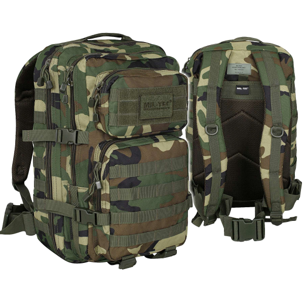 Рюкзак тактичний великий MIL-TEC US Assault Large 36L Woodland - фото