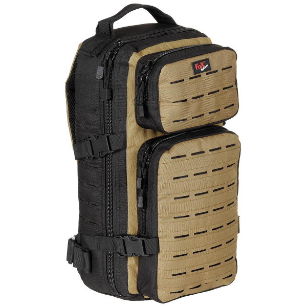 Рюкзак Туристичний 20л лазер Backpack, "Assault-Travel", Laser, black-coyote tan Темний койот - фото