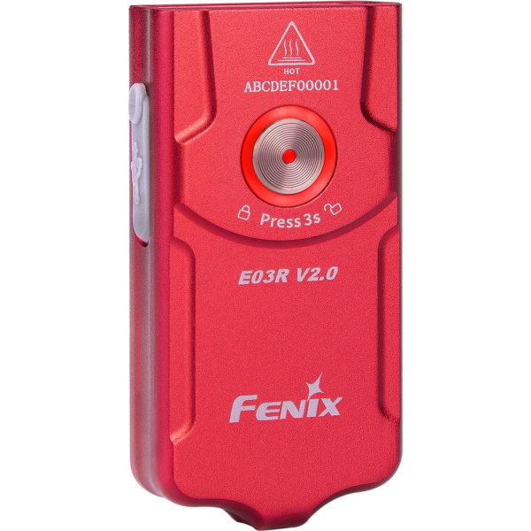 Ліхтар наключний Fenix E03R V2.0, червоний - фото №3
