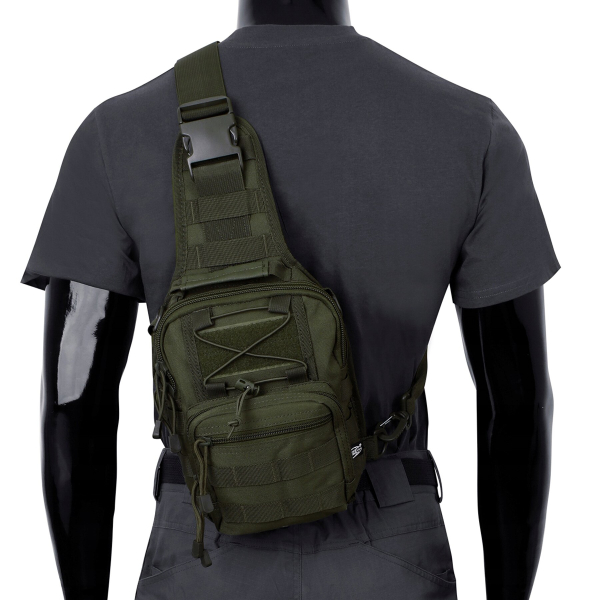 Рюкзак однолямочний MFH Shoulder Bag Olive - фото №16