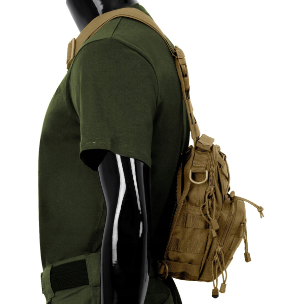 Рюкзак однолямочний MFH Shoulder Bag Coyote Tan - фото №14