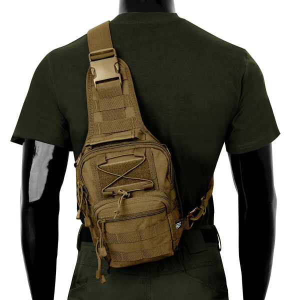Рюкзак однолямочний MFH Shoulder Bag Coyote Tan - фото №16