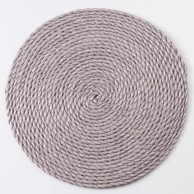 Серветка сервірувальна на стіл Ø37 (см) кругла під тарілки і столові прибори Сірий HP-35-3G - фото