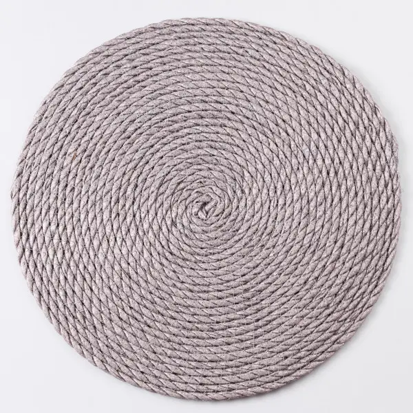 Серветка сервірувальна на стіл Ø37 (см) кругла під тарілки і столові прибори Сірий HP-35-3G - фото