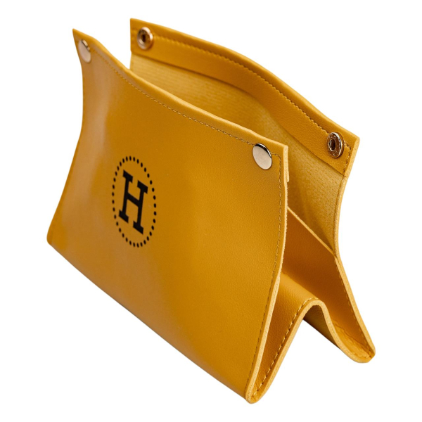 Серветниця з еко шкіри 20×7.5×11.5 см для серветок на кнопках Жовтий HP-3-213Y - фото №4