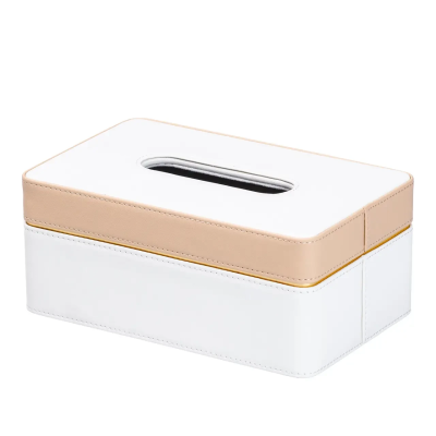 Серветниця з еко шкіри 21.5х14х9 см органайзер для серветок на стіл HP-3-209 - фото