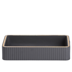 Серветниця на стіл з еко-шкіри 25 х 15.5 х 5 см Сірий HP9900G