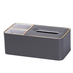 Серветниця на стіл з еко-шкіри з двома відділеннями 27 х 13.5 х 10 см Сірий HPDY9291G