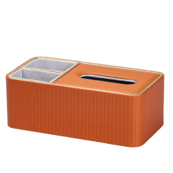 Серветниця на стіл з еко-шкіри з двома відділеннями 27 х 13.5 х 10 см Коричневий HPDY9291BR