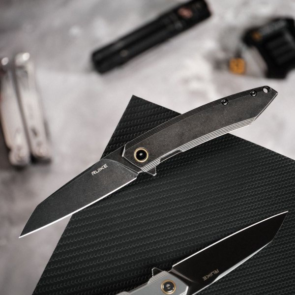 Ніж складаний туристичний Ruike P831S-SB, (8.5 см) 14C28N / 3cr14n чорний - фото №35