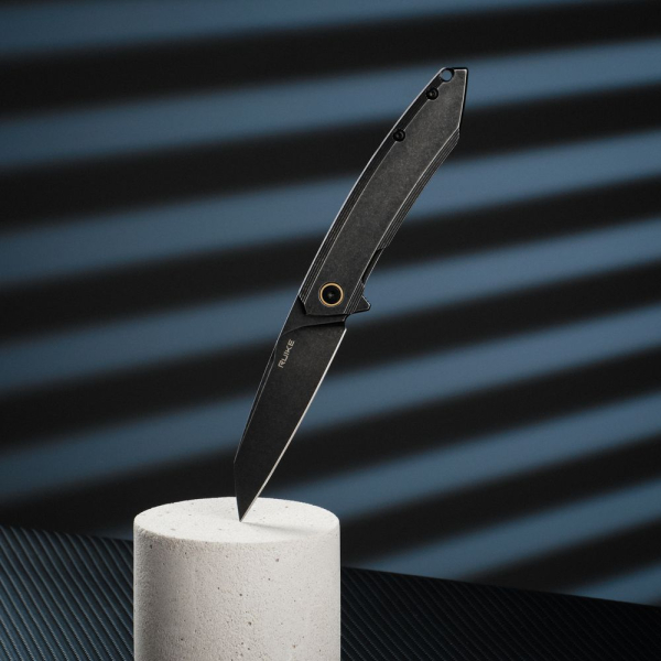 Ніж складаний туристичний Ruike P831S-SB, (8.5 см) 14C28N / 3cr14n чорний - фото №39