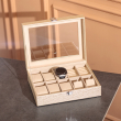 Скринька для прикрас з еко шкіри 25.5×20×7.5 см органайзер для ювелірних виробів HP-5-6GOLD - фото №5