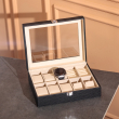 Скринька для прикрас з еко шкіри із дзеркалом органайзер для ювелірних виробів HP-5-6B - фото №5