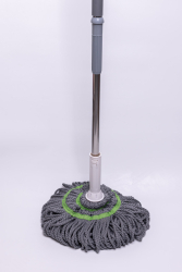 Швабра з самовіджимом з мікрофібри, універсальна, обертається на 360°, телескопічна ручка HP-35015-14