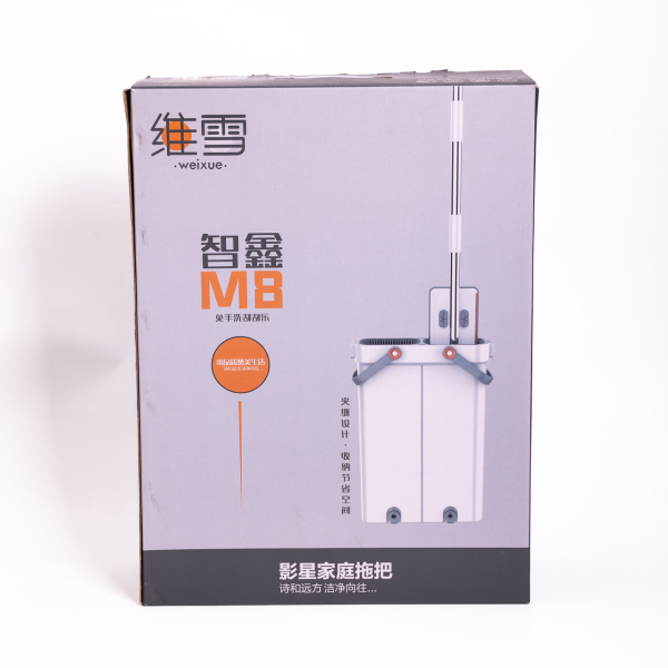 Швабра з відром для миття підлоги з віджимом, плоска насадка з мікрофібри, набір для прибирання дому HP-35015-18 - фото №10