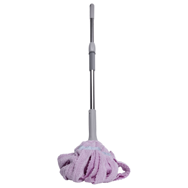 Швабра телескопічна для миття підлоги універсальна мотузкова швабра з самовіджимом для прибирання Фіолетовий HP-35015-13V - фото