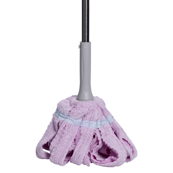 Швабра телескопічна для миття підлоги універсальна мотузкова швабра з самовіджимом для прибирання Фіолетовий HP-35015-13V - фото №2