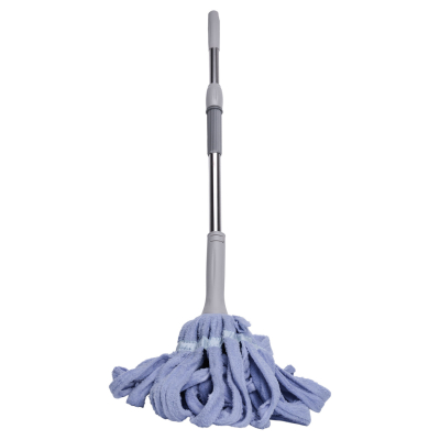 Швабра телескопічна для миття підлоги універсальна мотузкова швабра з самовіджимом для прибирання Блакитний HP-35015-13BL - фото
