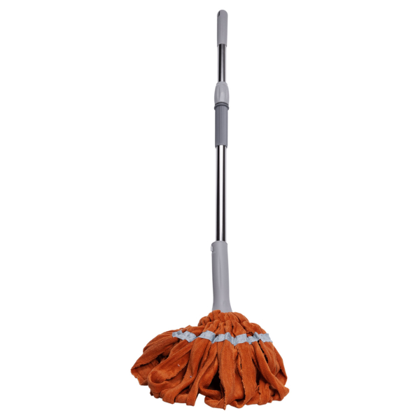 .Швабра телескопічна для миття підлоги універсальна мотузкова швабра з самовіджимом для прибирання Помаранчевий HP-35015-13O - фото №4