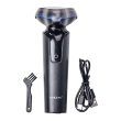 Електробритва 5 Вт 800 mAh бритва електрична бездротова з 3 голівками для гоління Синя Sokany SK-16038BL - фото №2