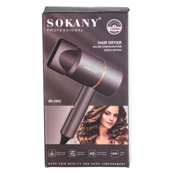 Фен для волосся з концентратором 1200 Вт Sokany SK-2202 - фото №8