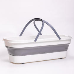 Складне відро-таз із пластику з силіконовими вставками для дому, дачі та подорожей HP-35015-2