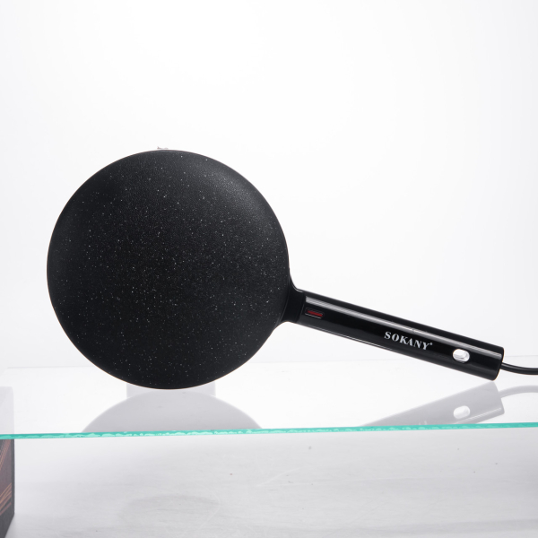 Сковорода млинниця електрична Ø20 (см) з антипригарним покриттям 600 Вт Чорний SK-07068 - фото №3