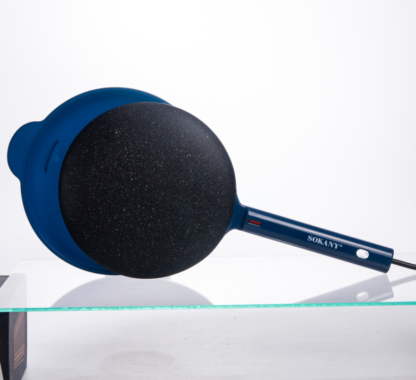 Сковорода млинниця електрична Ø20 (см) з антипригарним покриттям 600 Вт Синій SK-07057 - фото