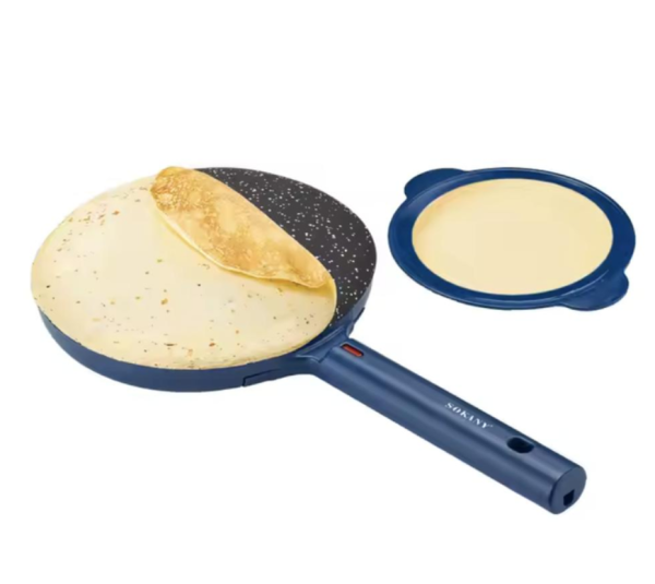 Сковорода млинниця електрична Ø20 (см) з антипригарним покриттям 600 Вт Синій SK-07057 - фото №2