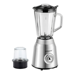 Блендер зі скляною чашею 1.5 літра для коктейлів та смузі портативний 4 режими швидкості 800 Вт Sokany SK186SS
