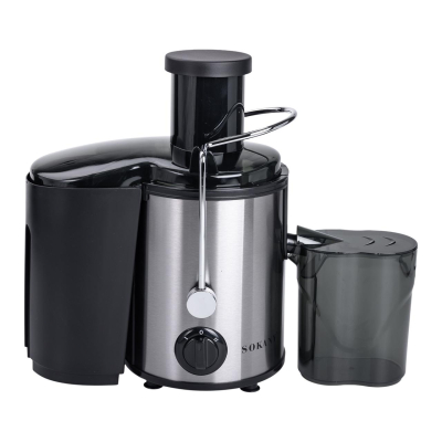 Соковижималка шнекова електрична з чашею Sokany SK-4000 800 Вт Чорна - фото