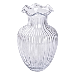 Скляна ваза, декоративна фігурка 24,5 см, прозора HP-1701