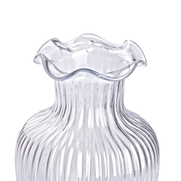 Скляна ваза, декоративна фігурка 24,5 см, прозора HP-1701 - фото №2