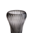 Скляна ваза для квітів, декоративна фігурна, сіра, 27 см HP-1719 - фото №2