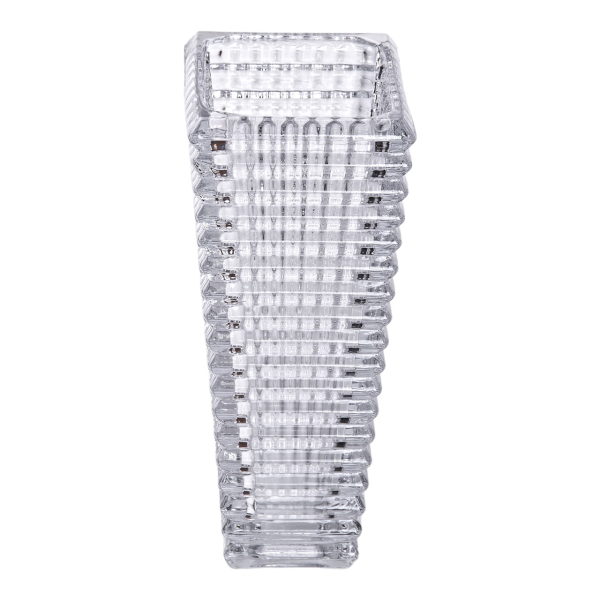 Прямокутна декоративна ваза для квітів із скла, 17 см HP-1721 - фото №2