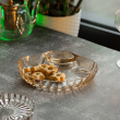Скляне блюдо із соусником 21х19х3 см тарілка для суші коричнева HP-YH-1 - фото №5
