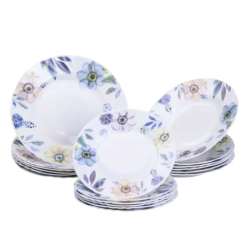 Столовий порцелянаовий сервіз на 6 персон 18 предметів Білий HP-7-717