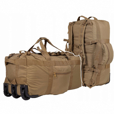 Сумка-рюкзак армійська MIL-TEC Combat Duffle Bag 118L Coyote з колесами - фото