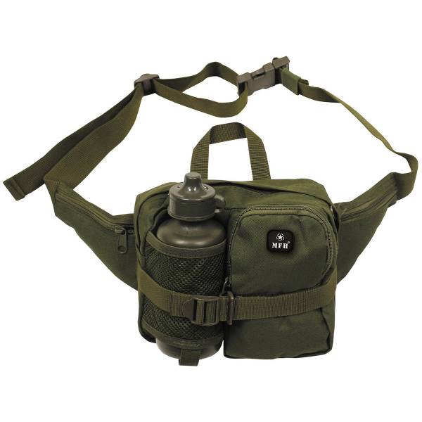 Сумка з флягою MFH Waist Bag with Drinking Bottle Olive - фото