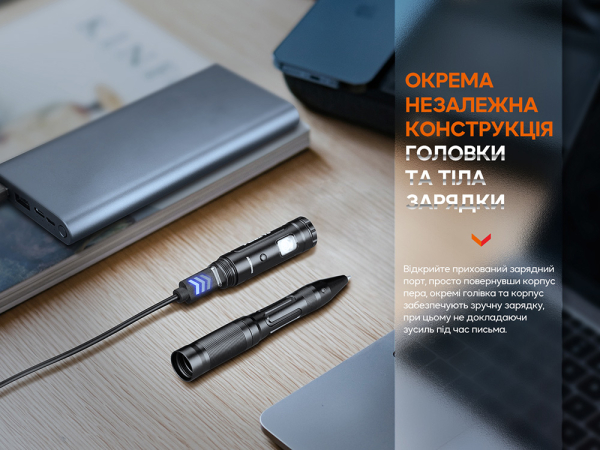 Fenix T6 тактична ручка з ліхтариком синя - фото №9