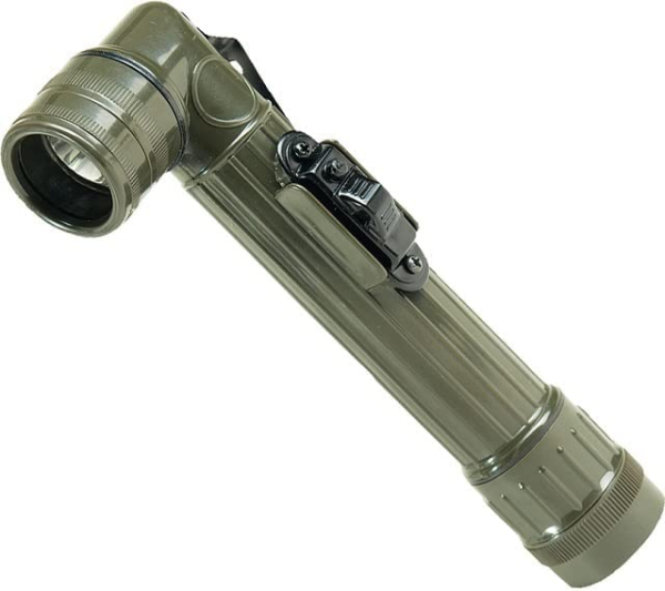 Тактичний світлодіодний ліхтар MIL-TEC LED Large Anglehead Flashlight Olive - фото №2