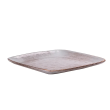 Тарілка плоска квадратна з порцеляни 21 см бежева HP630 - фото №2