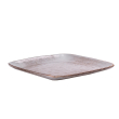 Тарілка плоска квадратна з порцеляни 26.5 см бежева HP631 - фото №2