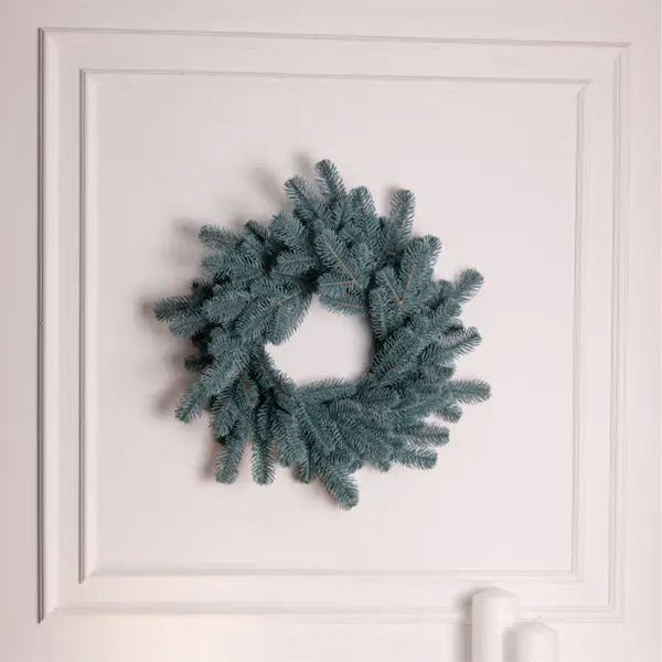 Штучний різдвяний вінок Блакитний Святковий 60 см TD-VINBL - фото №6