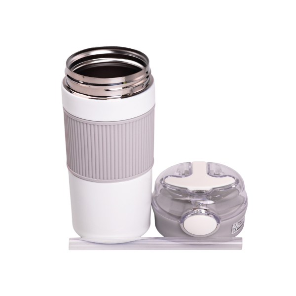 Термочашка з трубочкою 400 мл бежева HPGM3001BE - фото №16