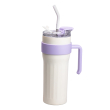 Термочашка Big Mac 1,2 л з трубочкою біла HP-14-24W - фото №4