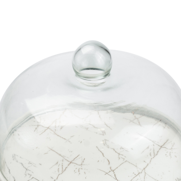 порцелянова тортівниця зі скляною кришкою на бамбуковій підставці HP1203 - фото №4